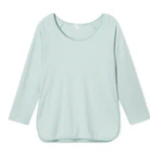 Lake Pajamas Long Sleeve Top in Parisian Green - Large